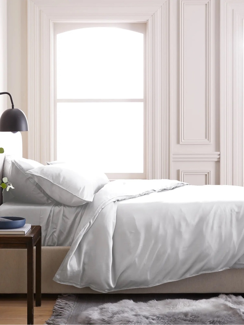 New Quince Bamboo Duvet Cover Set King/CalKing - White MSRP $154 - Picture 3 of 12